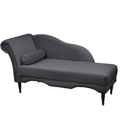 Chaise Longue Divã Copenhagen 160cm Shop Das Cabeceiras Cinza Chumbo