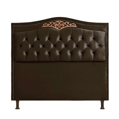 Cabeceira Holanda 195cm King Estofada Shop Das Cabeceiras Marrom Chocolate
