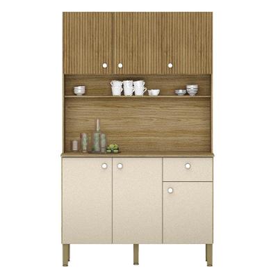 Armário De Cozinha Compacta 111cm Stylo K02 Freijó-vanilla