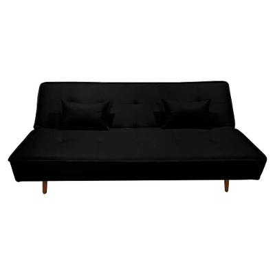 Sofá Cama Silver 3 Lugares 1,92 Shop Das Cabeceiras Preto