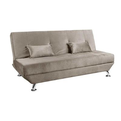 Sofá Cama Dubai 3 Lugares Veludo Turkay Shop Das Cabeceiras Marfim