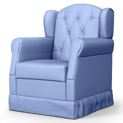 Poltrona De Amamentação Balanço Letícia Sintético Azul