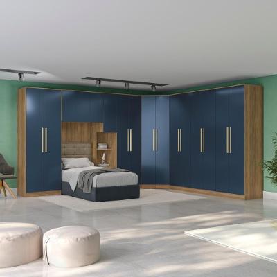 Quarto Modular Kappesberg Adapt Nogueira/azul Profundo 8 Peças 397cm X 341cm