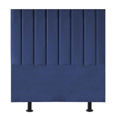 Cabeceira Estofada Cama Box Solteiro 90 Cm Paolla Suede azul Marinho