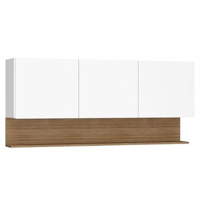 Armário Aéreo Line 3 Portas 150 Cm Supremo Freijó - Kits Paraná