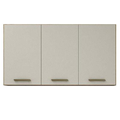 Armário Aéreo São Luís 3 Portas Cinamomo Off White - Valdemóveis