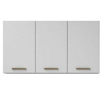 Armário Aéreo São Luís 3 Portas Branco - Valdemóveis