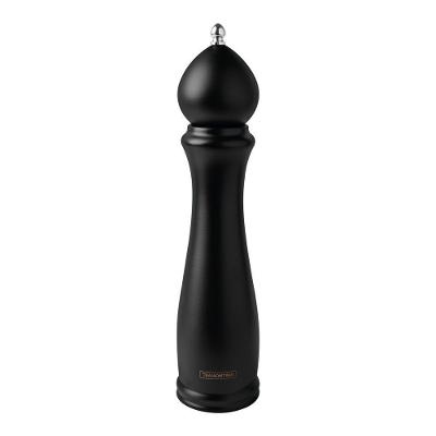 Moedor De Pimenta E Sal Tramontina Churrasco Black Em Ceramica Com Recipiente De Madeira 10 Polegada