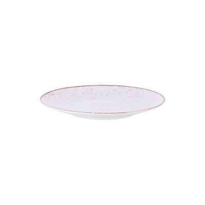 Prato Raso Tramontina Rústico Marrom Em Porcelana Decorada 25 Cm