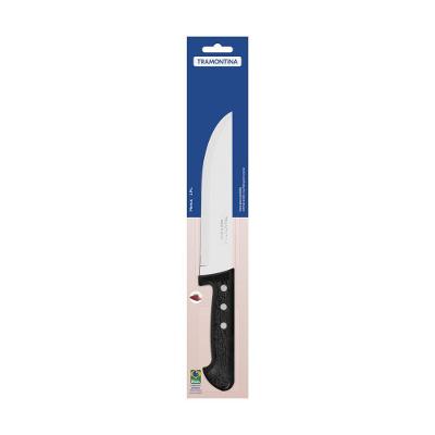 Faca Para Cozinha Tramontina Plenus Com Lâmina Em Aço Inox E Cabo De Polipropileno Preto 7"