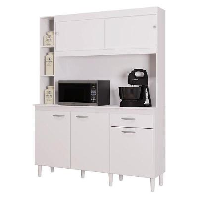 Cozinha Ambiente Kit Duda 140 Cm Branco - Poquema