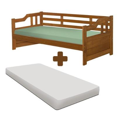 Cama Babá Madeira Maciça Solteiro Castanho Amsterdã Shop Jm