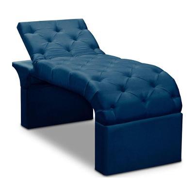Maca Estofada Estética Cílios Regulável Spa Veludo Ana azul Marinho