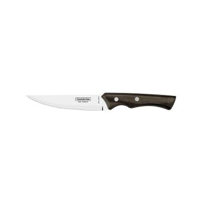 Faca Para Churrasco Jumbo Tramontina Com Lâmina Em Aço Inox E Cabo Em Madeira Castanho 5 Polegada