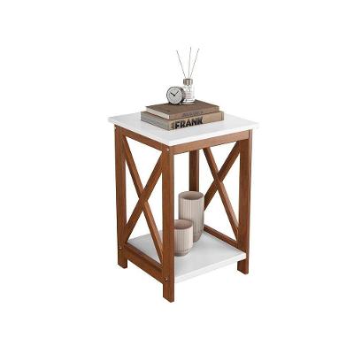 Mesa De Cabeceira Madeira Maciça - Branco