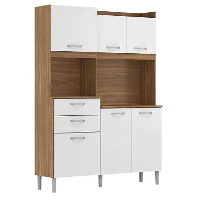 Kit Para Cozinha Harmonia Amendola Branco - Demóbile