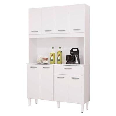 Cozinha Kit Cassia 8 Portas Branco - Poquema