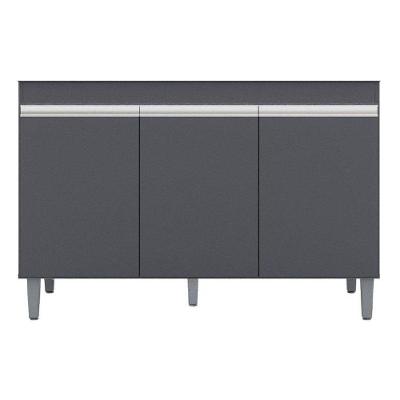 Balcão De Pia Manu 120 Cm Cinza Fosco - Ajl