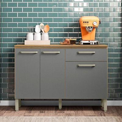Balcão De Cozinha Ambiente Versalhes Freijó Gris - Kits Paraná
