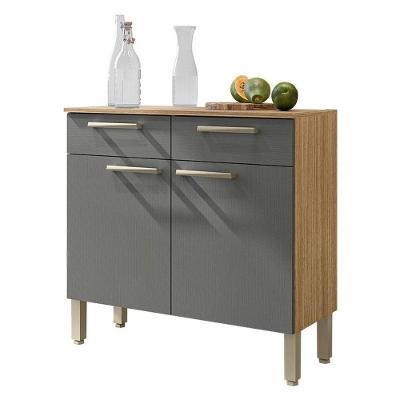 Balcão De Cozinha Nala Freijó Gris - Kits Paraná