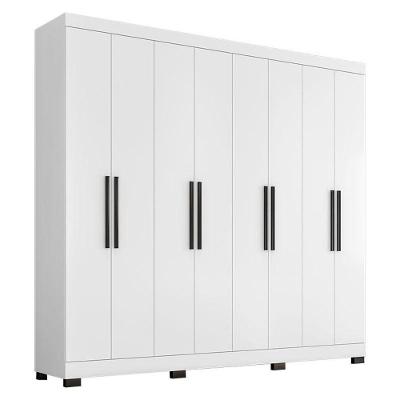 Guarda Roupa Casal Prime 1684 Branco Com Pés Reto News - Araplac