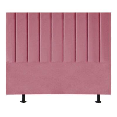 Cabeceira Estofada Cama Casal Queen Size 160 Cm Maisa Suede rosa