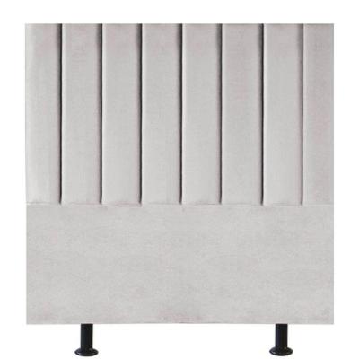 Cabeceira Estofada Cama Box Casal 140 Cm Marina Suede cinza Claro