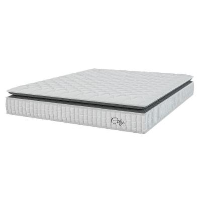 Colchão Casal King Molas Ensacadas City Pillow Top Branco / Preto Hellen Branc/cza