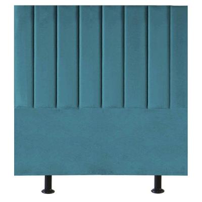 Cabeceira Estofada Cama Box Solteiro 90 Cm Maisa Suede azul Turquesa