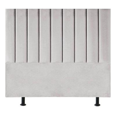 Cabeceira Estofada Cama Casal Queen Size160 Cm Taís Linho cinza Claro