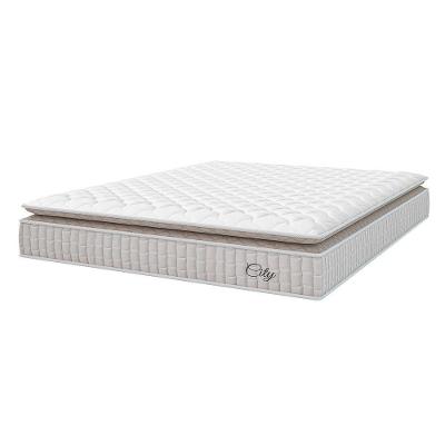 Colchão King Molas Ensacadas City Pillow Top 193x203x23cm Branco / Bege Branco/bg