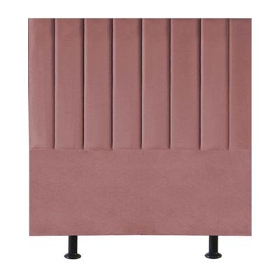 Cabeceira Estofada Cama Box Solteiro 90 Cm Paolla Suede rosê