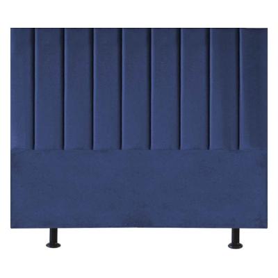 Cabeceira Estofada Cama Casal Queen Size 160 Cm Paolla Suede azul Marinho