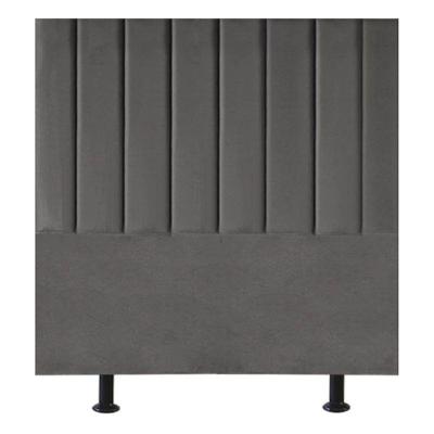Cabeceira Estofada De Cama Casal Box 140 Cm Marina Linho cinza