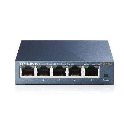 Switch 05 Portas Tp-link Tl-sg105 Gigabit 10-100-1000 Mbps