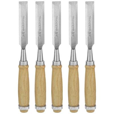 Kit 5 Formão Madeira Corte Entalhe 3-4 Pol 19mm Tradestar