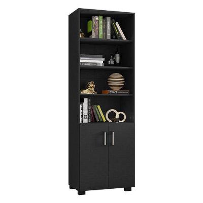 Livreiro Office Com Portas Pequenas Preto Trama - Móveis Leão