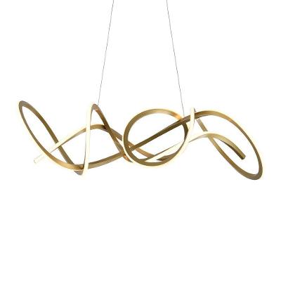 Lustre Pendente Nordecor Wyna 2711 Ouro Champagne Led Bivolt