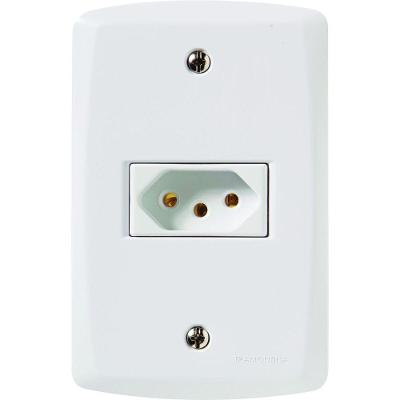 Conjunto 4x2 Com 1 Tomada 2p T 20 A 250 V Tramontina Lux2 Branco
