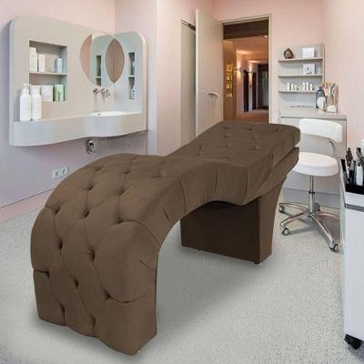 Maca Estética Estofada Reclinável Ergonômica Suede Ludmilla Marrom