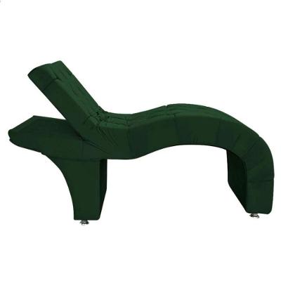 Maca Estética Estofada Reclinável Ergonômica Veludo Eliana Verde