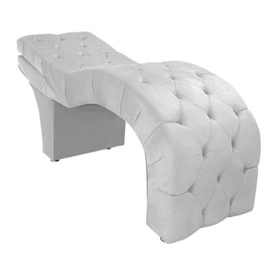 Maca Estética Estofada Reclinável Ergonômica Suede Ludmilla Branco