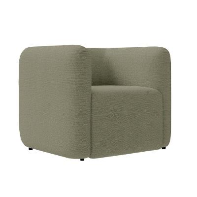 Poltrona Sala De Estar Decorativa Laguna Bouclê K01 - D'rossi Cor Verde
