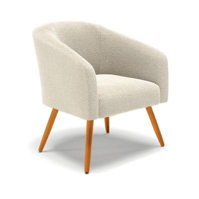 Poltrona Decorativa Pé Palito Castanho Stella Bouclê D03 - D'rossi Cor Verde