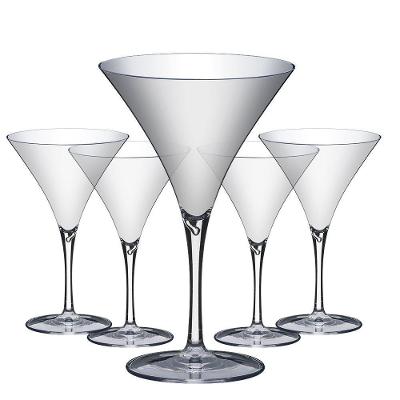 Jogo Com 5 Taças Kit Festa Martini 290ml Espumante Drinks transparente