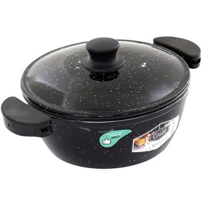 Panela 22cm Preto Resistente Gulê Em Alumínio 2,2 Litros
