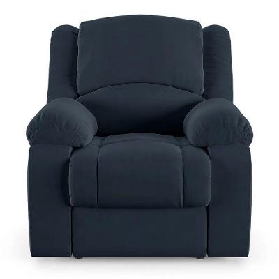 Poltrona Do Papai Reclinável Pietra Power Elétrica Fh9 Veludo Azul - Mpozenato