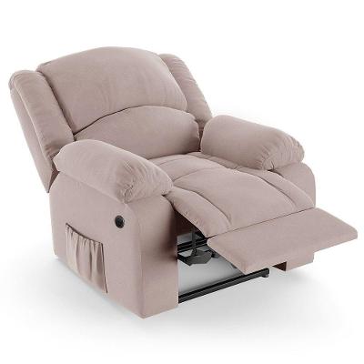 Poltrona Do Papai Reclinável Pietra Power Elétrica Usb Fh9 Veludo Rosê - Mpozenato