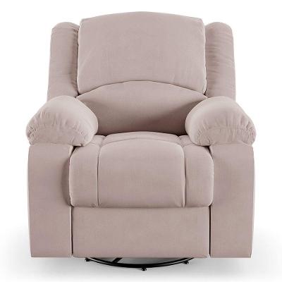Poltrona Do Papai Reclinável Pietra Glider Giratória Fh9 Veludo Rosê - Mpozenato