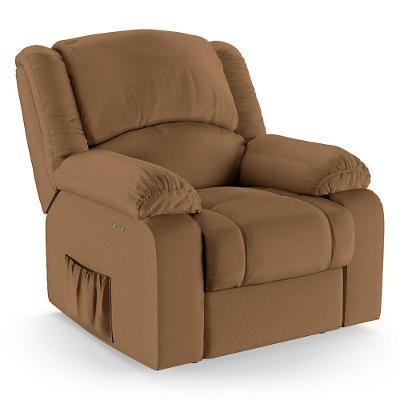 Poltrona Do Papai Reclinável Pietra Elétrica Led Fh9 Pu Caramelo - Mpozenato